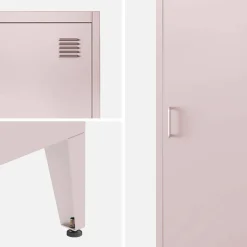 Industrieller Schrank aus Stahl mit 4 Stauräumen