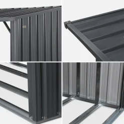 Kaminholzregal aus verzinktem Stahl