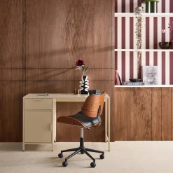 Kinder-Schreibtisch aus gewalztem Stahl mit 1 Schublade
