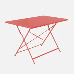 Klappbarer Bistro-Gartentisch aus Stahl rechteckig für 4 Personen