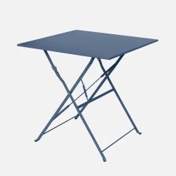 Klappbarer Bistro-Gartentisch aus Stahl 70 x 70 cm, mit 2 Stühlen