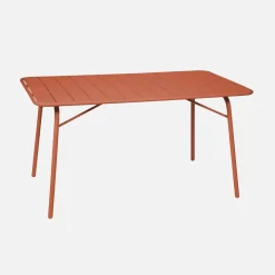 Klappbarer Gartentisch aus Stahl für 6 Personen