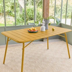 Klappbarer Gartentisch aus Stahl für 6 Personen