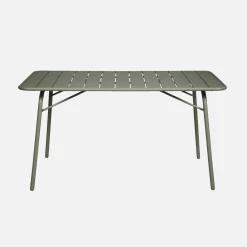 Klappbarer Gartentisch aus Stahl + 6 Stühle