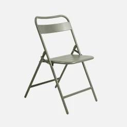 Klappbarer Gartentisch aus Stahl + 6 Stühle