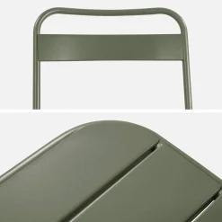 Klappbarer Gartentisch aus Stahl + 6 Stühle