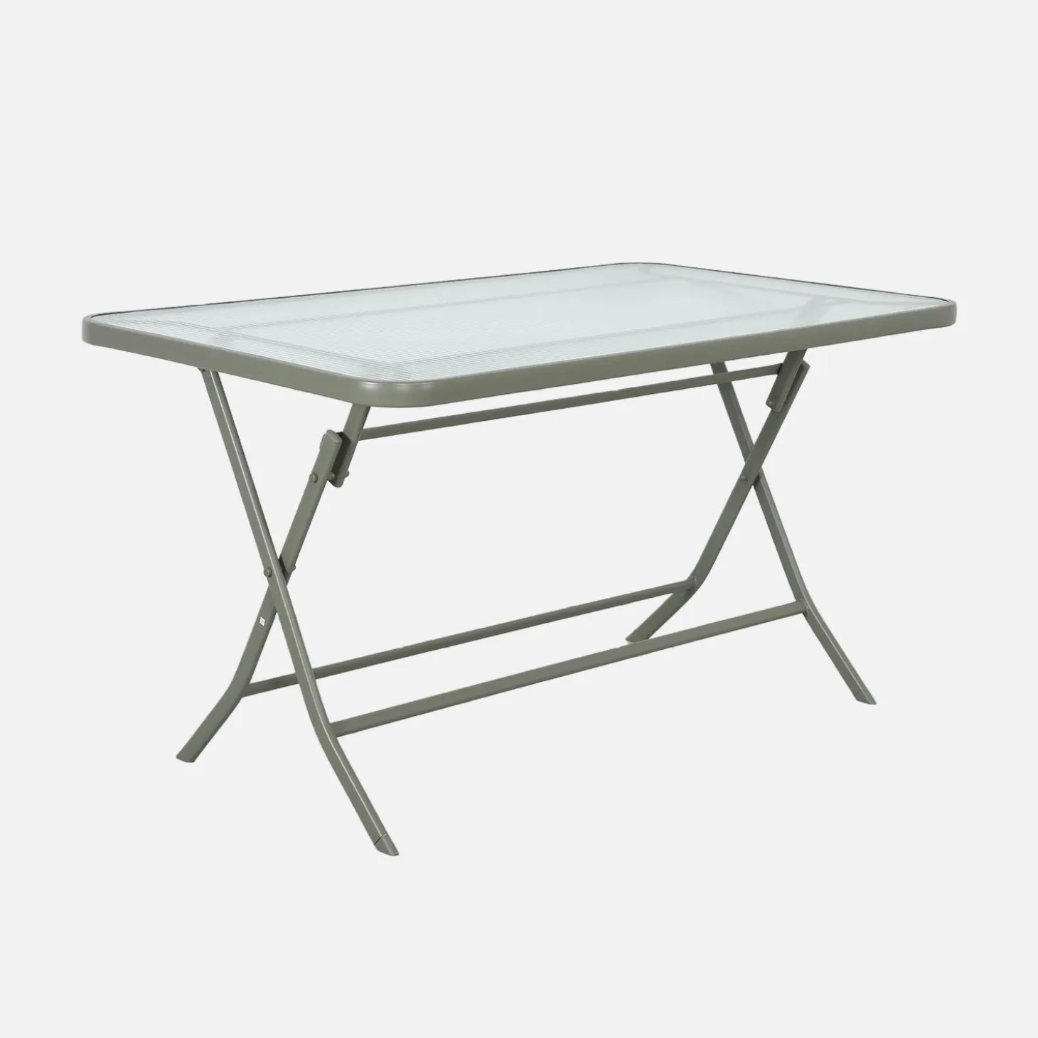 Klappbarer Gartentisch aus Stahl + 4 Stühle