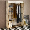Kleiderschrank aus Bambus, 3 Regale