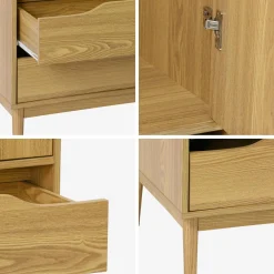 Kleiderschrank im Vintage-Stil mit Holzdekor, 2 Türen