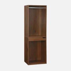 Kleiderschrankmodul mit Kleiderstange und Hosenhalter, Laminatplatten