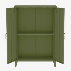 Kommode/Schrank im industriellen Stil aus Metall mit 2 Türen