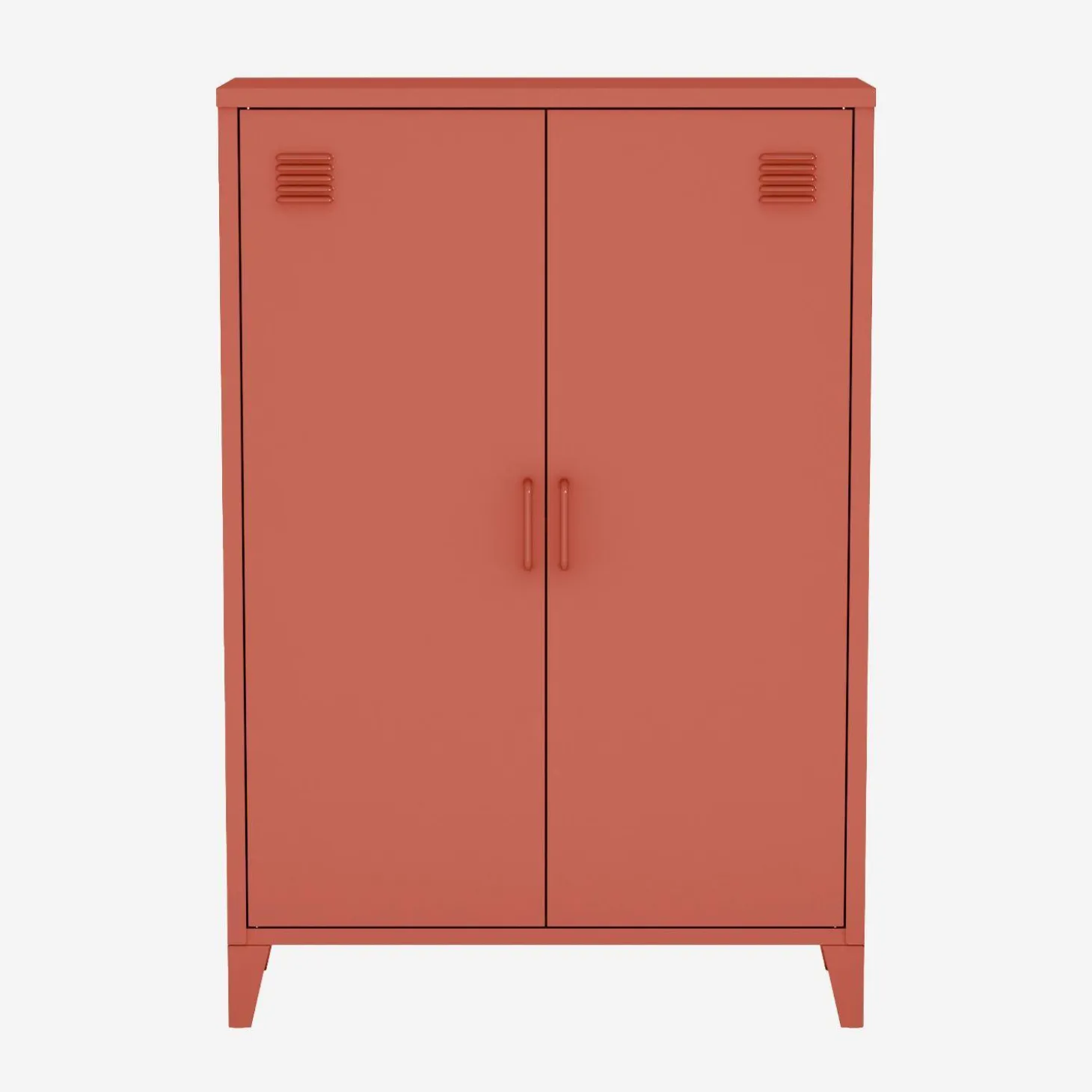 Kommode/Schrank im industriellen Stil aus Metall mit 2 Türen