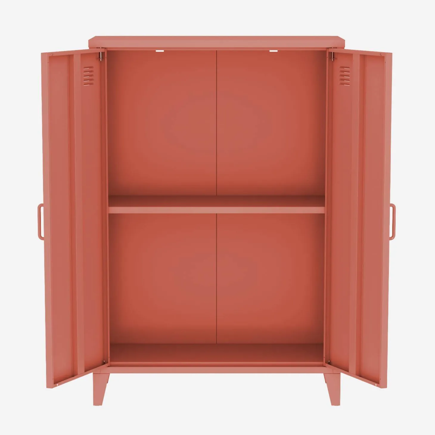 Kommode/Schrank im industriellen Stil aus Metall mit 2 Türen