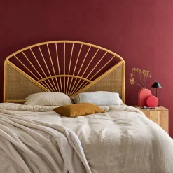 Kopfteil aus natürlichem Rattan und Rattan-Geflecht