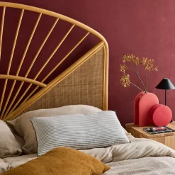 Kopfteil aus natürlichem Rattan und Rattan-Geflecht