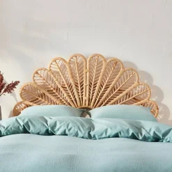 Kopfteil aus Rattan, naturfarben