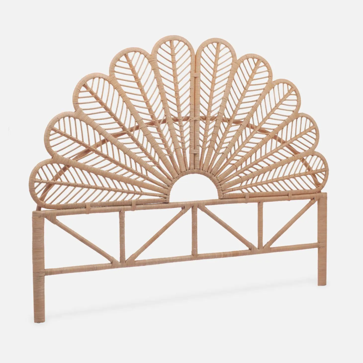 Kopfteil aus Rattan, naturfarben
