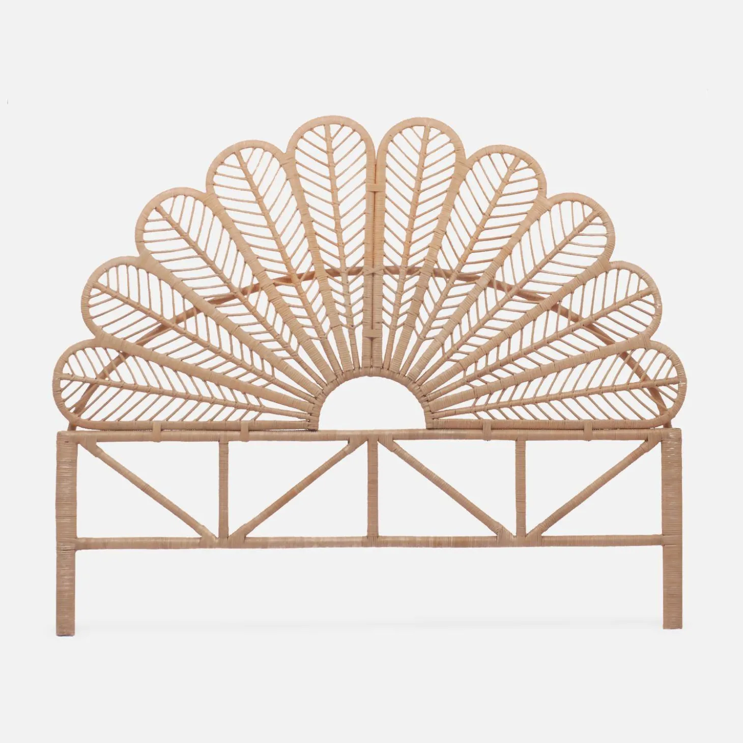 Kopfteil aus Rattan, naturfarben
