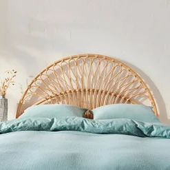 Kopfteil aus Rattan, naturfarben