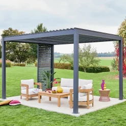 Lamellenwand 100cm für Pergola Triomphe 3x3m V2 3x4m 3x6m
