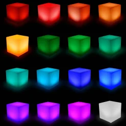 LED Würfel Lampe 40cm - 16 Farben Wasserabweisend
