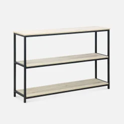 Metallregal mit Ablagen in Holzdesign