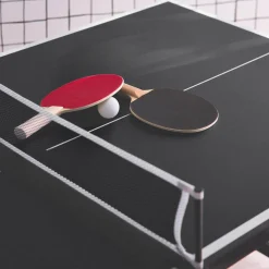 Mini-Tischtennisplatte Indoor, klappbar, mit 4 Schlägern und 6 Bällen