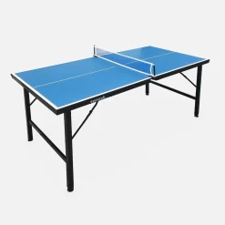 Mini-Tischtennisplatte Indoor, klappbar, mit 4 Schlägern und 6 Bällen