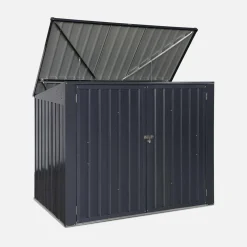 Mülltonnenbox 1,75m² aus verzinktem Stahl