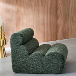 Modularer Lounge-Sessel mit Bezug im Alpaka-Look