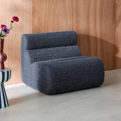 Modularer Lounge-Sessel mit Bezug im Alpaka-Look