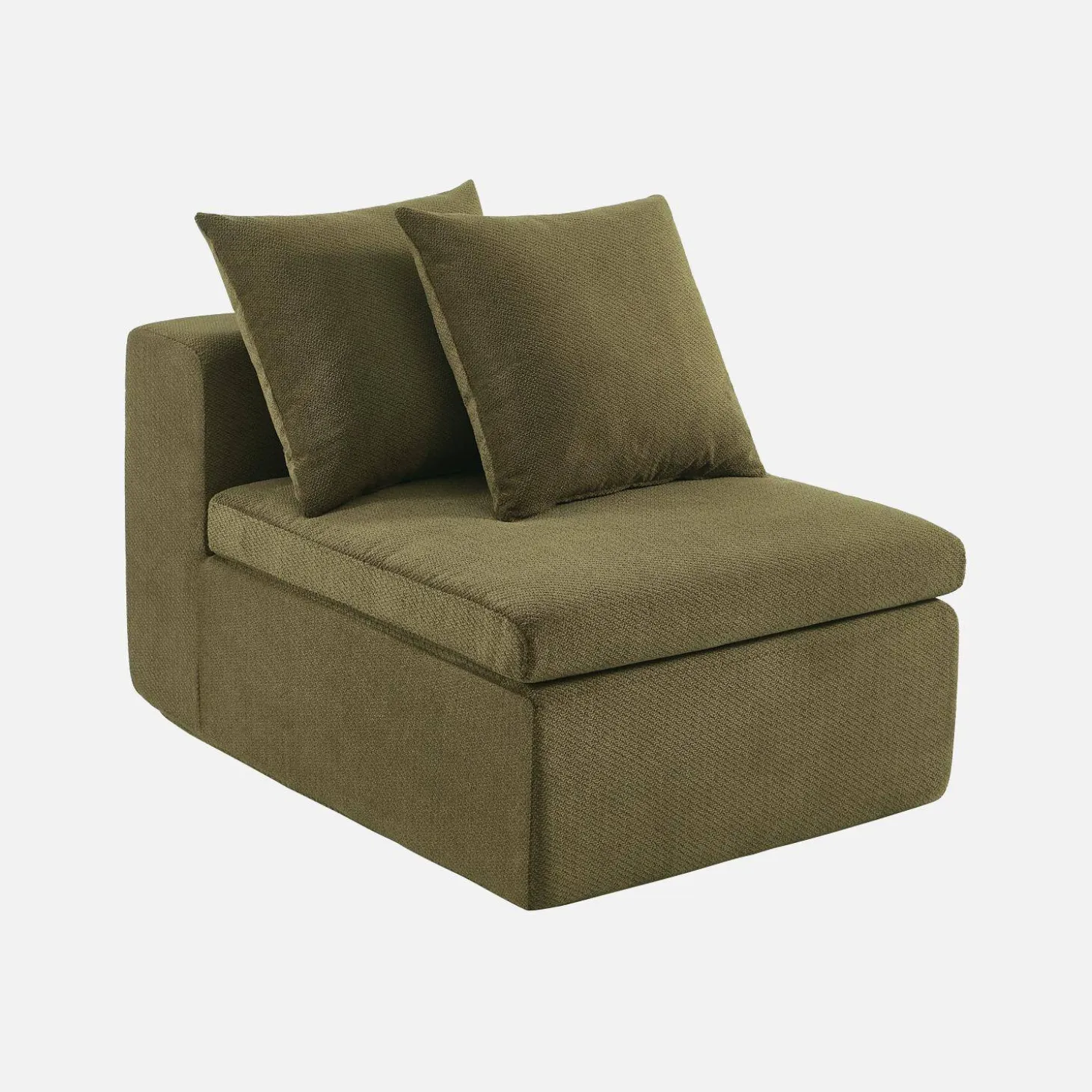 Modularer Sessel mit Chenille-Bezug 1-Sitzer