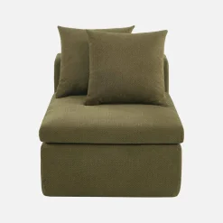 Modularer Sessel mit Chenille-Bezug 1-Sitzer
