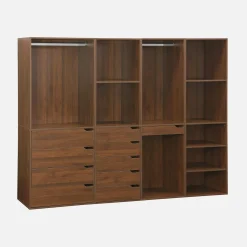 Modulares Kleiderschrank-Set mit 4 Elementen, Laminatplatten