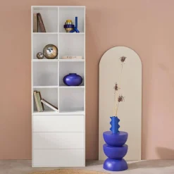 Modulares Regal Holzdekor 3 Elemente - 3 Schubladen 8 Fächer