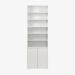 Modulares Regal Holzdekor 3 Elemente - 2 Türen 6 offene Fächer