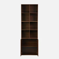 Modulares Regal Holzdekor 3 Elemente - 2 Türen 8 offene Fächer