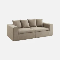 Modulares 2-Sitzer Sofa mit Chenille-Bezug