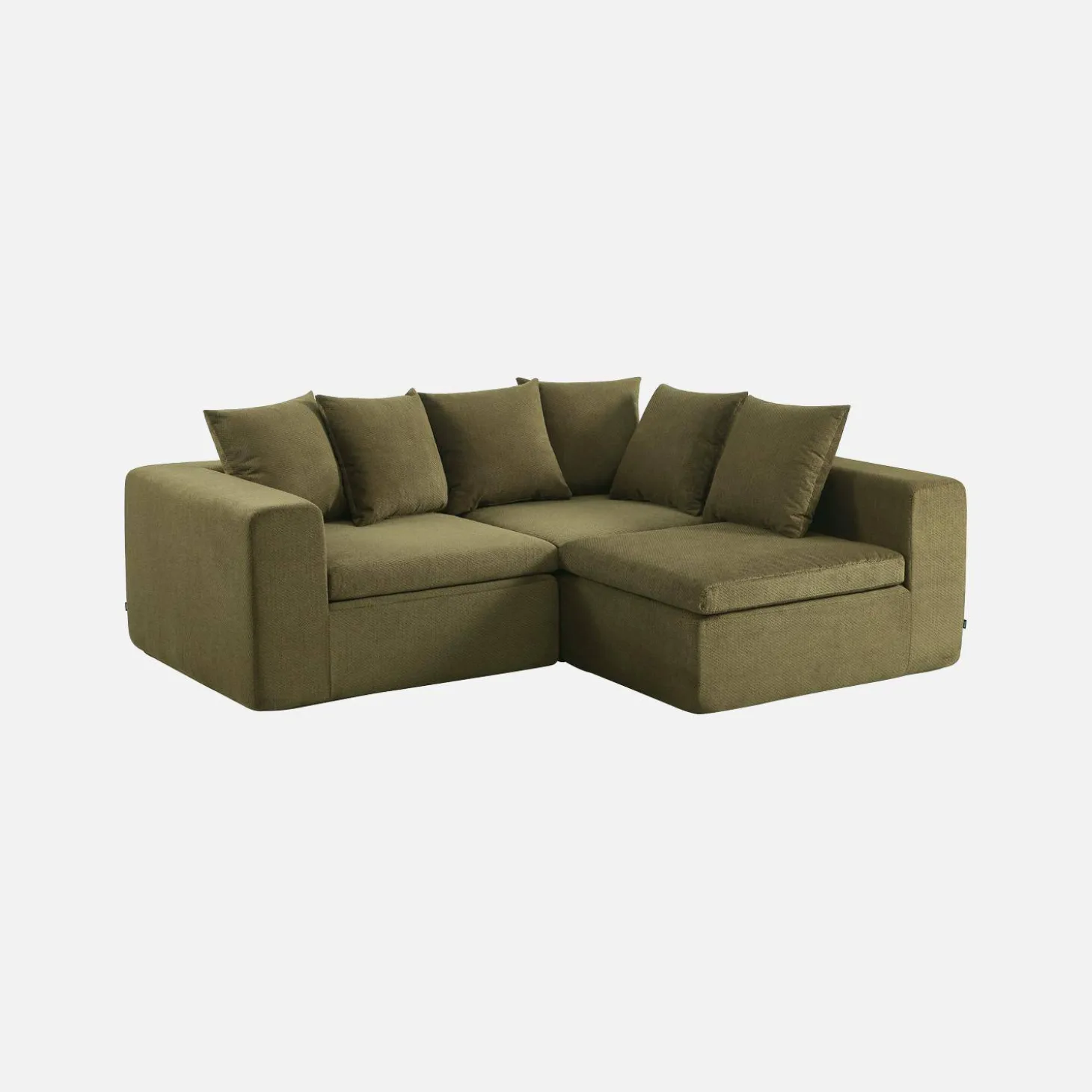 Modulares 3-Sitzer Sofa mit Chenille-Bezug
