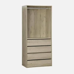 Modul mit 4 Schubladen und Kleiderschrank