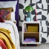 Nachttisch mit Holzlook und 2 Nischen