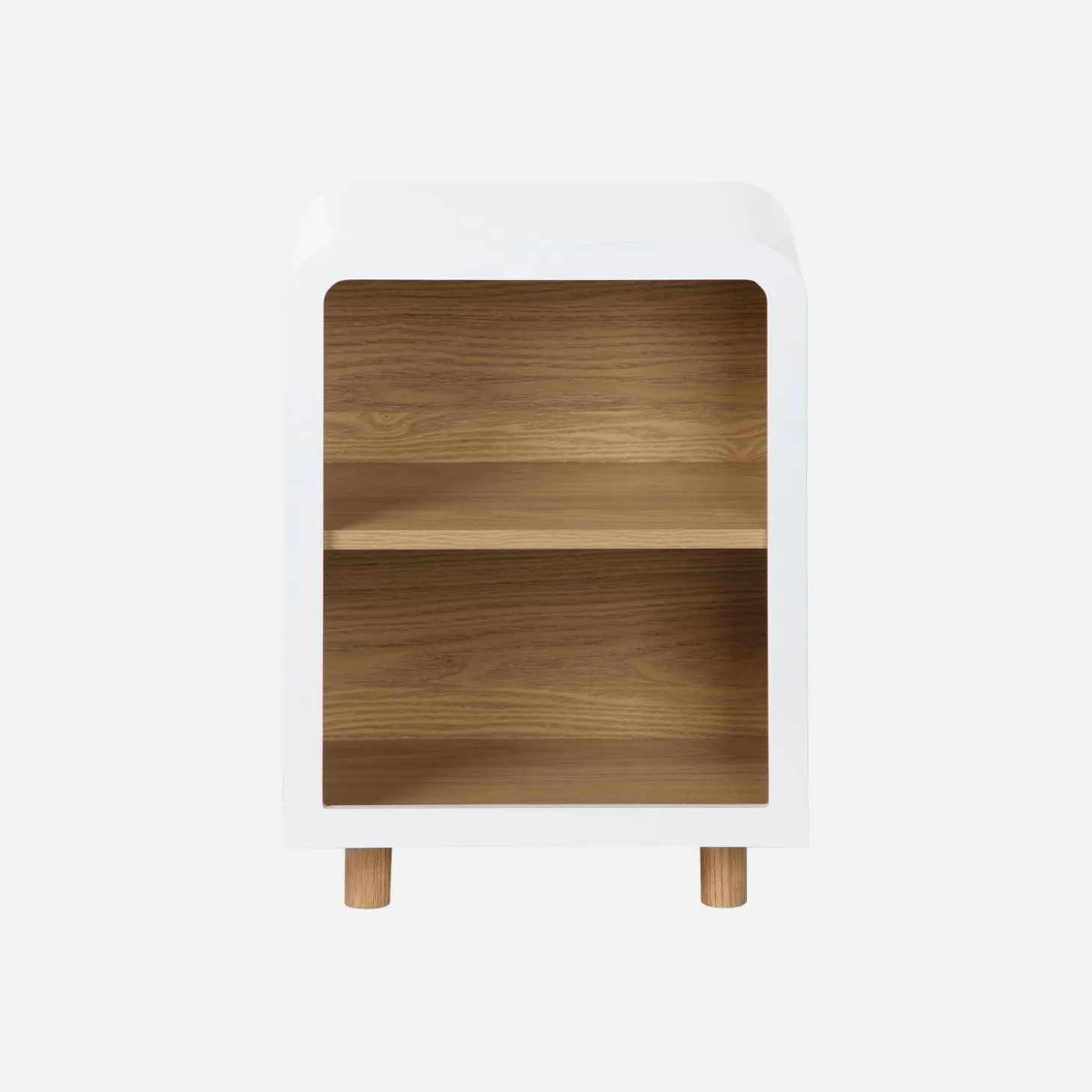 Nachttisch mit Holzlook und 2 Nischen