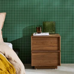 Nachttisch mit Holzlook und 2 Schubladen