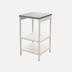 Outdoor-Küche aus Stahl mit 2 Regalböden L 49 cm