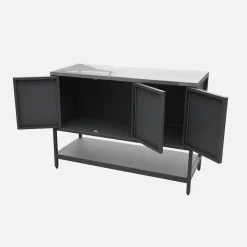 Outdoor-Küche aus Stahl mit 3 Türen, 1 Regalboden L120 cm