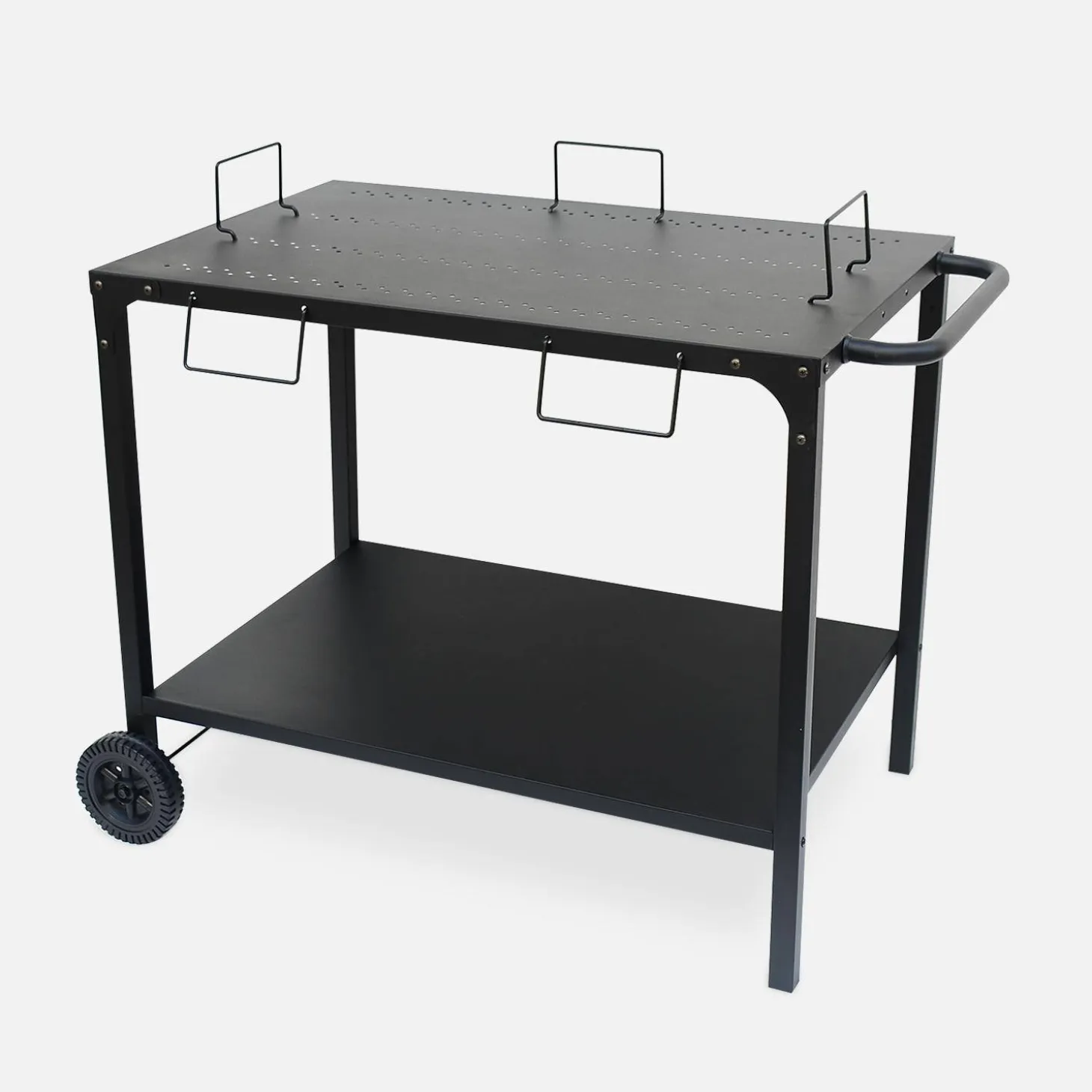 Outdoor-Servierwagen für Plancha, mit zwei Rädern