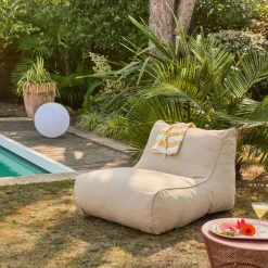 Outdoor-Sessel mit Olefin-Bezug beige