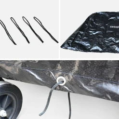 Outdoor-Tischtennisplatte premium mit 2 Schlägern und 3 Bällen + Abdeckung