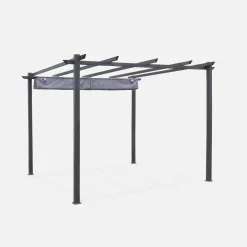 Pergola, Aluminium, 3x3m, Schiebedach