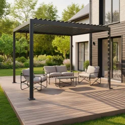 Pergola mit Lamellendach Imperial 3x3m Aluminium und Stahl
